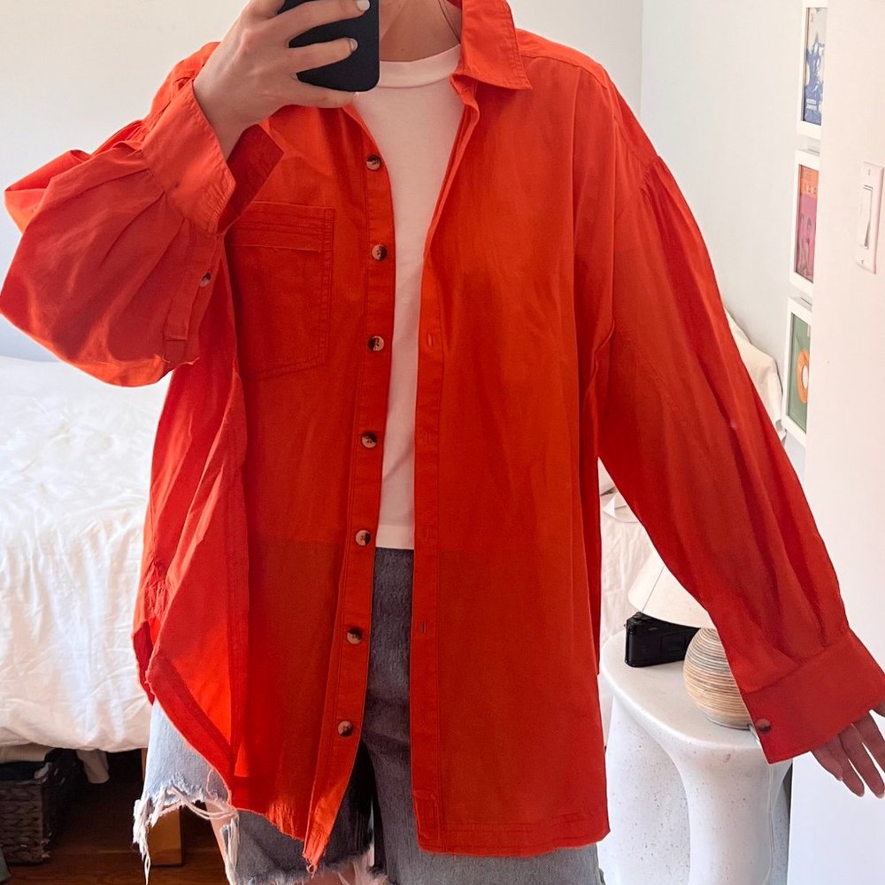 Free People Red Blouse